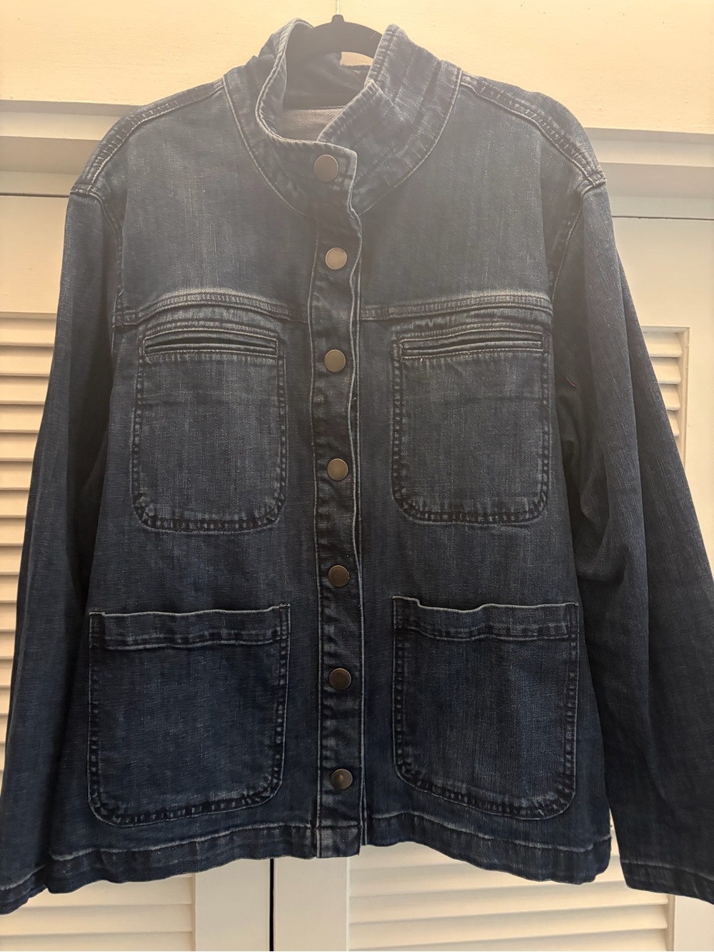 Sonoma Dark Blue Denim Button-Up stand collar Jacket